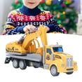 thumbnail image 4 of Excavator Toy, Vibrant Colors Educational Interesting Pull Back Construction Vehicles 1/48 Scale  For Above 3 Years Old For Gift Long Head, 4 of 8