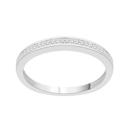 Trillion Designs Sterling Silver Diamond Accent Wedding Band (H-I, I1-I2)