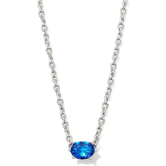 Kendra Scott Collier Pendentif Cristal Cailin Argent Bleu Violet Cristal