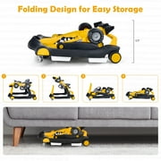 Costway 4-in-1 Baby Walker Foldable Activity Push Walker Adjustable Yellow