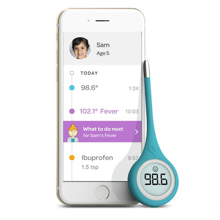 Kinsa QuickCare Smart Bluetooth Stick Thermometer (Best Digital Thermometer For Infants)