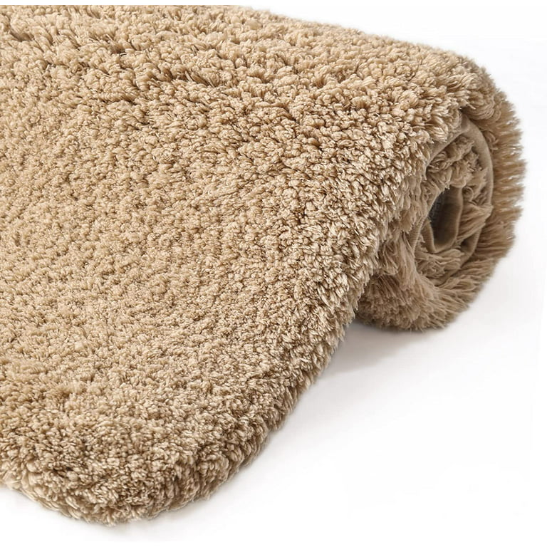  OLANLY Bathroom Rugs 24x16, Soft and Absorbent Microfiber Bath  Rugs, Non-Slip Shaggy Shower Carpet, Machine Wash Dry, Bath Mats for  Bathroom Floor, Tub and Shower, Beige : Home & Kitchen