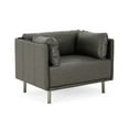 thumbnail image 5 of 39 - inch Vintage Grey - Sleek and Versatile Style - Various Interior Spaces - Durable Faux Leather Finish, 5 of 6