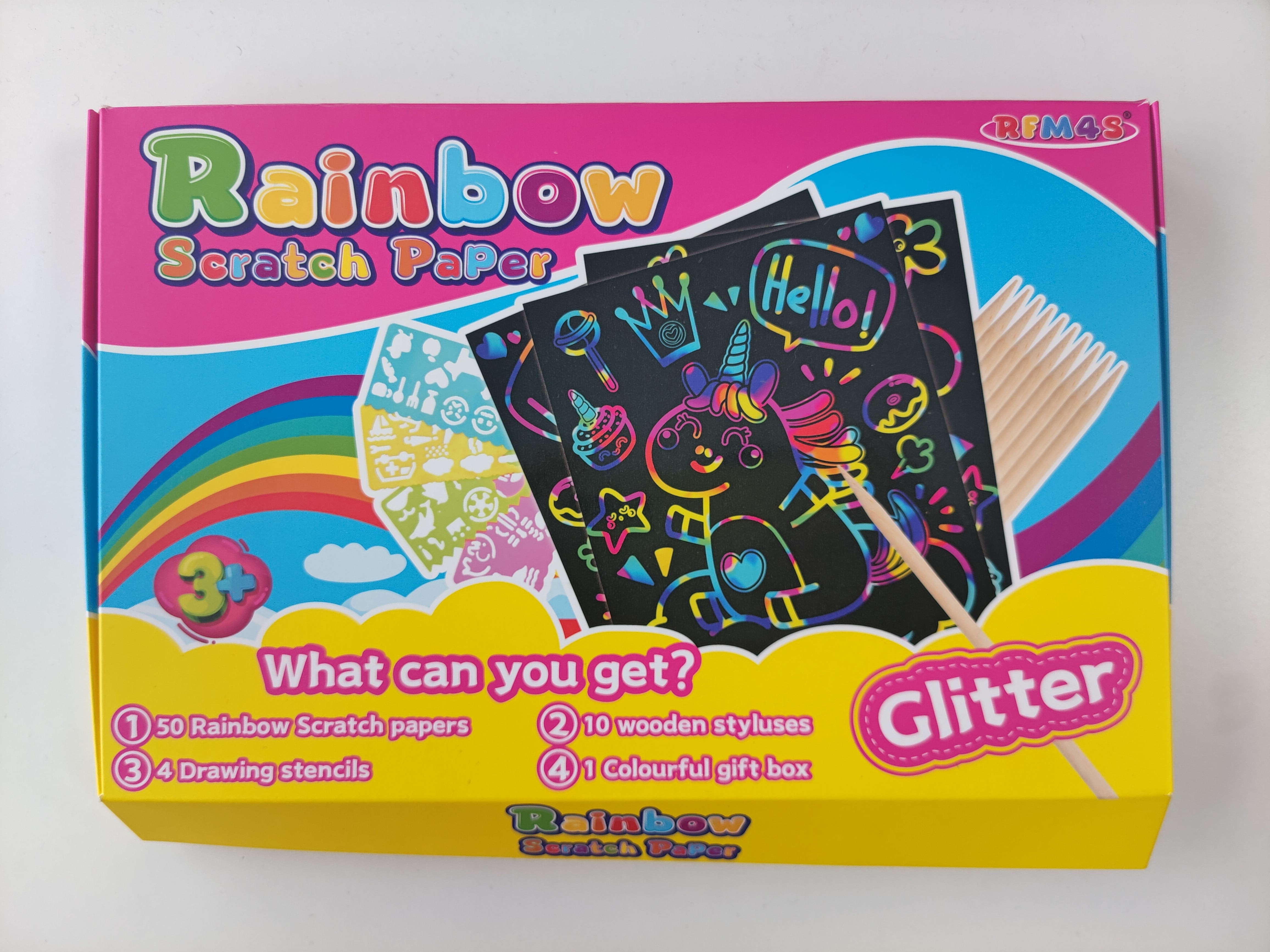 RFM4S Scratch Art for Kids 50 Pcs Scratch Art Scratch Paper Art Set for