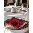 thumbnail image 6 of Red Roses Cloth Napkins Set of 4 Reusable Dinner Napkins, Valentine's Day Flowers Floral Vintage Cocktail Napkin Washable Table Napkins for Wedding/Holiday Party/Baby Shower 20"x20", 6 of 7