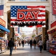 thumbnail image 6 of FEOLGEHLY 4th of July Decorations Outdoor, Memorial Day Decorations, Red Blue White Patriotic, Independence Day Background Cloth Set, Stylish Decor Scene Hanging Fabric For Home Yard Party Picture A, 6 of 7