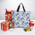 thumbnail image 5 of Lafuoo Blue Paisley Pattern Single Shoulder Convenience Bag, Large Capacity Zippered Handbag for Shopping, Unisex-One Size, 5 of 7