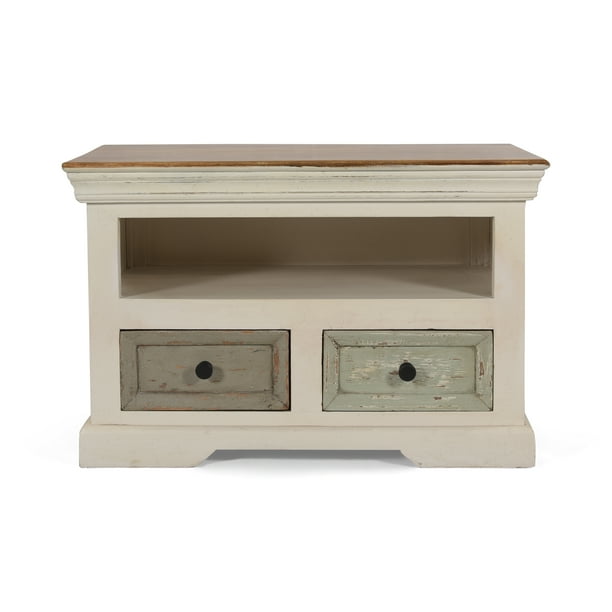 Noble House Gordon Boho Mango Wood 2 Drawer TV Cabinet ...