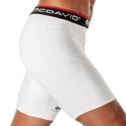 McDavid Sport Compression Athletic Shorts, White, Adult, Men's Medium