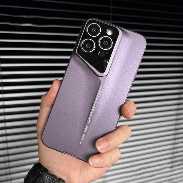 16 ProMax Plus Ultra Thin Matte PC Phone Case for iPhone 15 ProMax 14 15 16 Pro Max 15pro Full Lens Protective Hard Bumper Cover PURPLE For iPhone 16 Pro