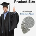 thumbnail image 4 of Graduation Rope Honor Rope Graduation in 2025 Graduate with Tassel Bachelor's Formal Dress Doctoral 67 Inches Long Blue and White, 4 of 5