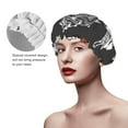 thumbnail image 4 of Kll Japanese Sushi Hashi Pattern Shower Cap & Bath Cap For Women,Reversible Oversized Waterproof Shower Caps For All Hair Lengths,Elastic Reusable Bathing Hair Cap, 4 of 9