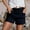 Black, variant on Women's High Waist Casual Loose Fit Straight Leg Summer Shorts Pure Comfortable Breathable Fashion Pants for Daily Wear