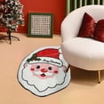 thumbnail image 5 of KOYPTL Christmas Wool Spinning Decoration Doormat-32"x20",Santa Claus Shaped Shower Welcome Mat,Nonslip Absorbent Washable Bathroom Rug for Front Door Bedroom Floor Tub Kitchen Fireplace Hearth, 5 of 6