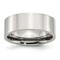 thumbnail image 1 of Solid Stainless Steel Flat 8mm Men's Plain Classic Wedding Band Ring Comfort-Fit Size 13, 1 of 6