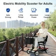 thumbnail image 3 of Electric Powered Mobility Scooter for Seniors & Adult, 4 Wheel Foldable Scooter 25 Miles Long Travel Range, Portable Ultra Lightweight Motorized Scooters, 3 of 11