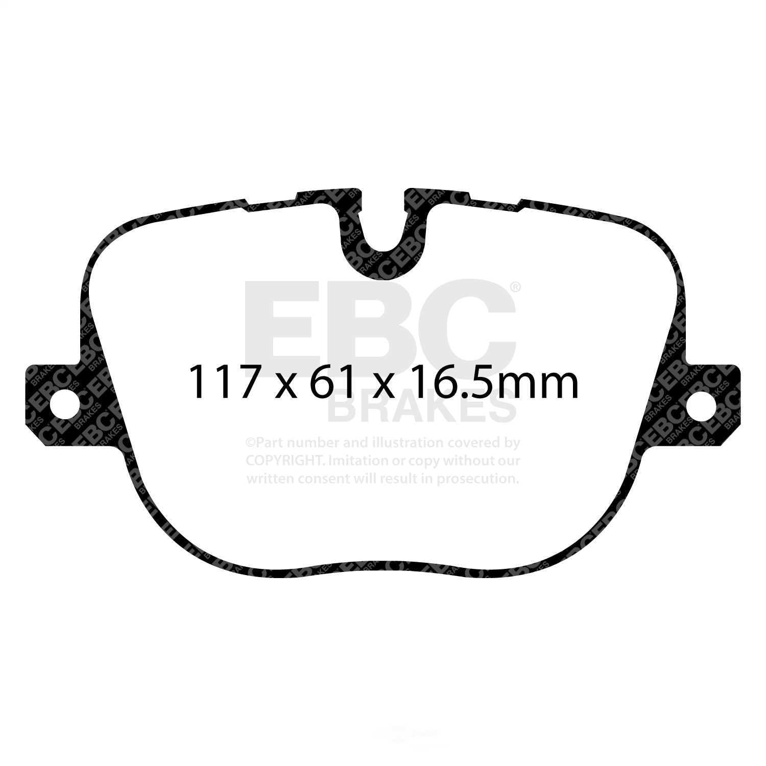 EBC Brakes Greenstuff 6000 Series Heavy Duty 4x4/SUV/Light Truck Brake Pad Set Fits select: 2012-2013 LAND ROVER RANGE ROVER SPORT, 2010-2012 LAND ROVER RANGE ROVER