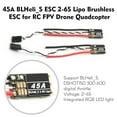 thumbnail image 2 of Riwcyla 45A BLHeli_S ESC 2,6S Lipo Brushless ESC Contrôleur de Vitesse Électronique Intégré, RVB Programmable pour Drone RC, Parfait pour une Utilisation Quotidienne, les Activités de Plein Air, les Voyages et les occasions Décontractées, 2 of 6