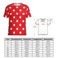 thumbnail image 2 of Red Polka Dots-1 Women's Short Sleeve Tops Casual Blouses T Shirt, 2 of 6