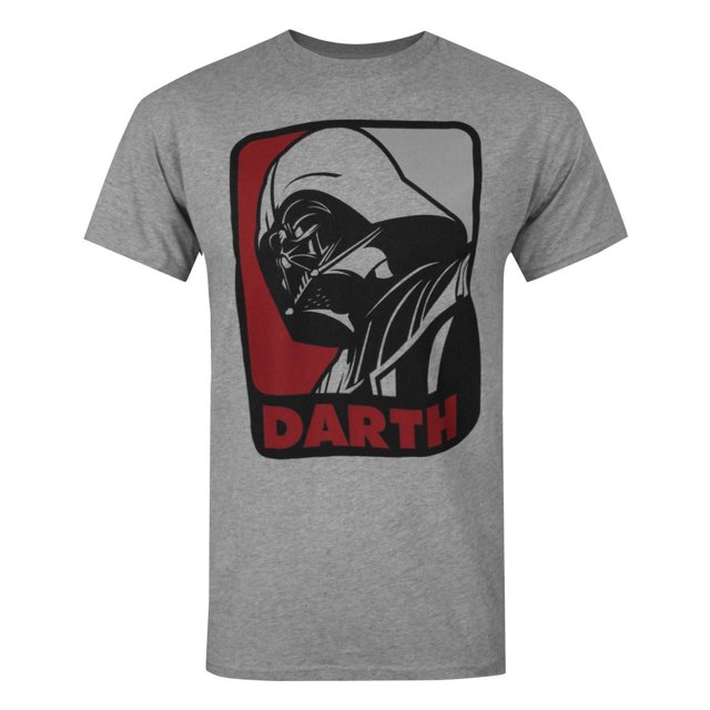 Star Wars - Camiseta de Darth Vader Deporte para Hombre (Gris)