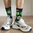 thumbnail image 6 of Pofeuu Geometric Dinosaur Print Crew Socks, Adult Running Hiking Socks for Youth and Adult, 6 of 6