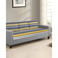 thumbnail image 2 of Navy Blue Yellow Striped Couch Cushion Covers Stretch, Washable Sofa Seat Covers Individual Seat Cushion Sofa Slipcovers Farmhouse Vintage Stripe Couch Cover Furniture Protector S-3PCS, 2 of 7