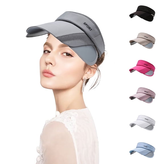 LRen Versatile Summer Sun Hat for Outdoor Sports and Casual Cycling with Adjustable Retractable Brim Design Khaki