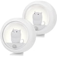 thumbnail image 1 of (Paquete de 2) Luz nocturna LED recargable para niños - Luz nocturna para habitación de bebé, lámpara portátil, luces nocturnas para habitación de niñas, linda luz para mascotas con sensor infrarrojo, 1 of 5
