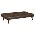 thumbnail image 3 of Jenson Upholstered Tufted Convertible Sofa Bed Dark Coffee, 3 of 12