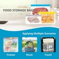 thumbnail image 6 of 24 Pack  Gallon Freezer Bags, PEVA  Storage Bags, Ziplock Freezer Bags for Meals,  & Travel Organization- Leak-proof  6 Gallon 6 Large 6 Quart 3 Sandwich 3 Snack Bags, 6 of 6