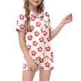 thumbnail image 1 of Luvoko Ensemble de Pyjama 2 Pcs pour Enfants Imprimé Graphique Manches Courtes Chemise à Boutons Shorts Pyjama, 1 of 5
