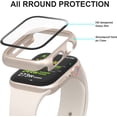 thumbnail image 5 of 6 Pack for Apple Watch Series 3 42mm Hard Case with Built-in Tempered Glass Screen Protector, Overall Full Protective Bumper PC Cover for iwatch 3/2/1 42mm Accessories, 5 of 5