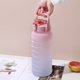 thumbnail image 3 of Botella de agua motivacional grande con marcador de tiempo de pajita sin BPA para deporte y fitness (rosa azul, 2000 ml), 3 of 5