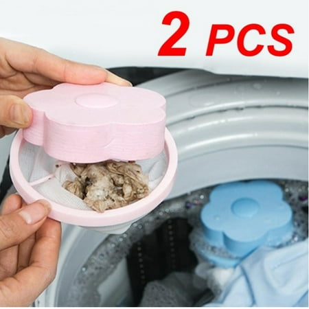 NK 2 PCS Smart Washing Machine Lint Filter Bag Laundry Mesh Hair Catcher Floating Ball Pouch Cleaning