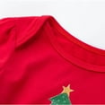 thumbnail image 5 of Toddler Girl Outfits Size 12-24Month Toddler Infant Toddler Christmas Printed Short Sleeve Romper Skirt with Headband 2Pc Children Suit Girls Clothing Set Brick Red, 5 of 5