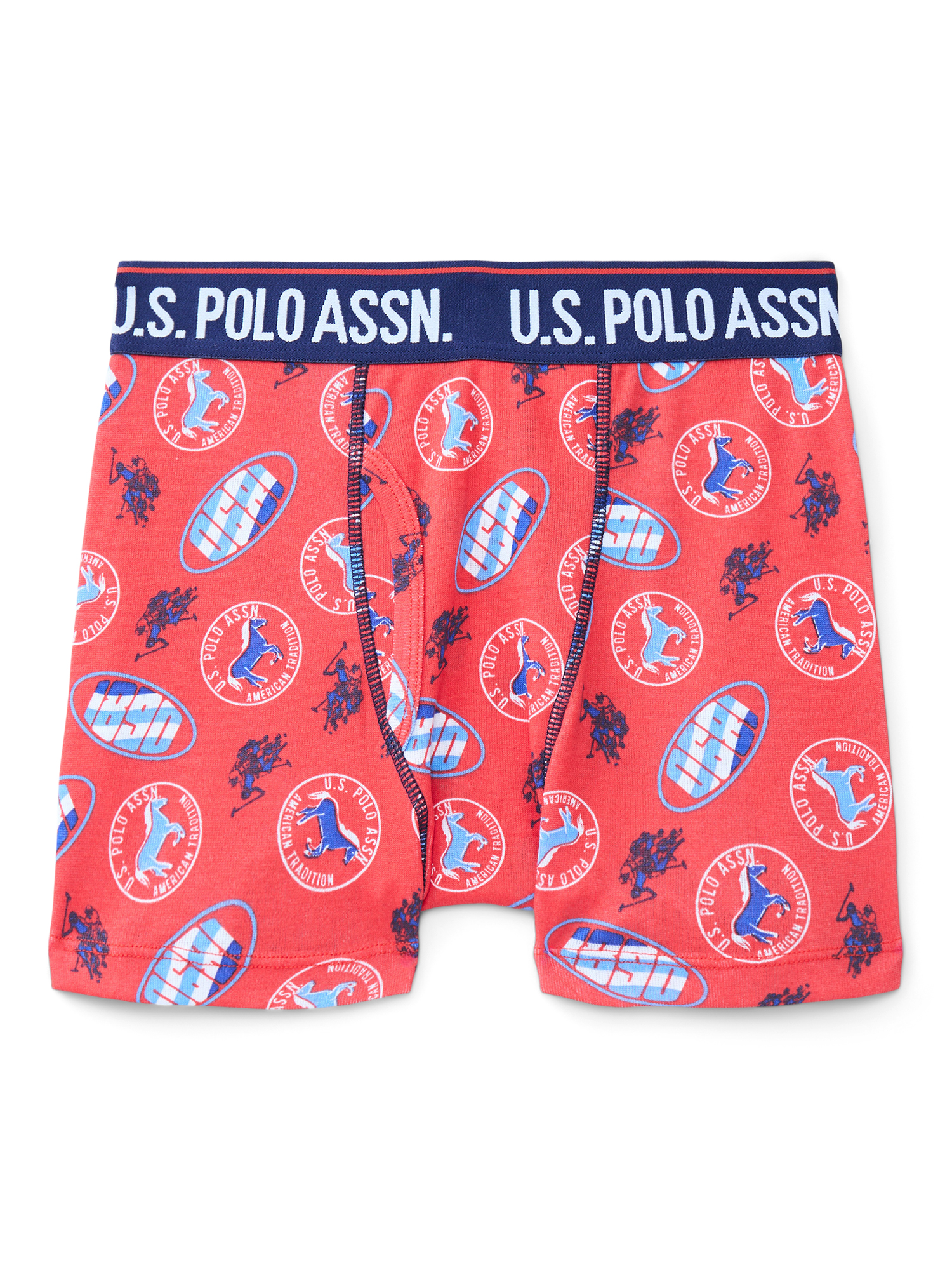 U.S. Polo Assn. Boys Tagless Boxer Briefs, 10-Pack, Sizes S-XXL