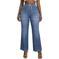thumbnail image 3 of Cutuoiiu Women Comfortable High Waist Flare Jeans Look Pants with Pockets Everyday Wear Stretch Trousers Gifts, 3 of 9