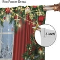 thumbnail image 6 of Christmas Curtains, Winter Xmas Tree White Window Snow Scene Happy New Year Christmas Theme Window Treatment for Living Room Bedroom Kitchen Drapes, 84x84 Inch, 6 of 7