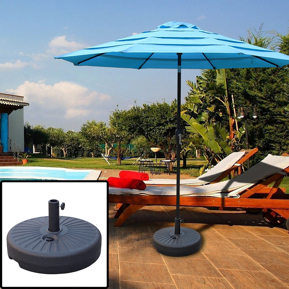 Outdoor Furniture Parasol Garden Umbrella Stand Round Patio Umbrella Bases Found 