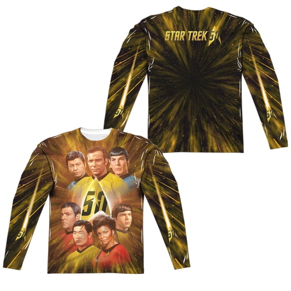 Star Trek - 50Th Anniversary Crew (Front/Back Print) - Regular Fit Long Sleeve Shirt - XX-Large