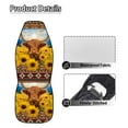 thumbnail image 6 of Yuyamidu Sunflower Highland Cow Car Seat Covers Elastic Fabrics Waterproof Car Seat Cover Easy to Install Auto Interior Accessories 2 Pcs Set for SUV, Vans,Sedan,Truck, 6 of 7