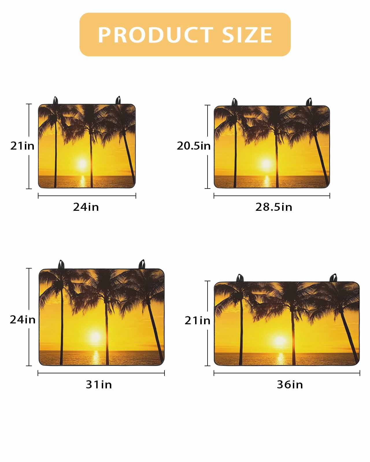 Large Induction Cooktop Protector Mat Coastal Coconut Tree Stove Top Covers for Electric Stove, Ocean Beach Palm Sea Brown Decorative Stove Burner Cover Mats, Glass Top Stove Cover