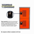 thumbnail image 2 of Locker Casillero Multiusos Alvek 2 Puertas Tipo Cuadro Color Naranja — Sistema para Candado, 2 of 5