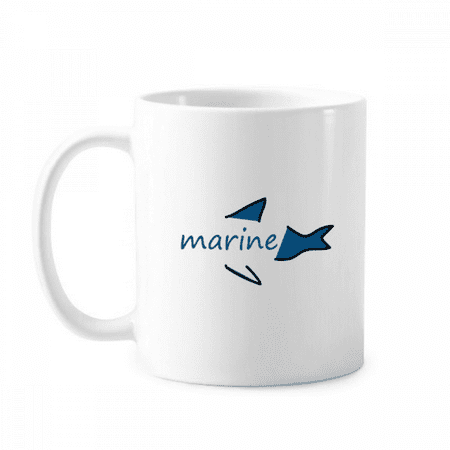 

Fish Text Paper Art Deco Fashion Mug Pottery Cerac Coffee Porcelain Cup Tableware