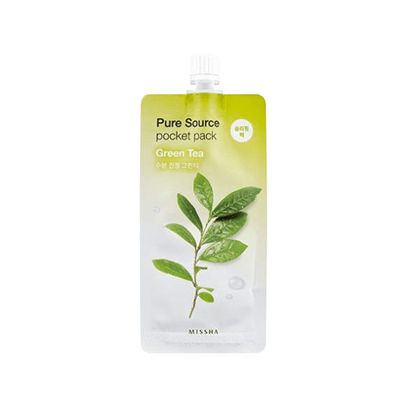 5 Mascarillas de Té Verde - Paquete de 5 - MISSHA - Pure Source Pocket Pack Green Tea Missha Té Verde