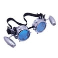 thumbnail image 2 of Gafas Steampunk Hugo con LED Cyber Cosplay Argenta brillante, 2 of 7