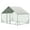 Silver/6.6' W, variant on Large Metal Chicken Coop, Walk-in Chicken Run, Galvanized Wire Poultry Chicken Hen Pen Cage, Rabbits Duck Cages with Waterproof and Anti-Ultraviolet Cover for Outside(10' L x 6.6' W x 6.56' H)