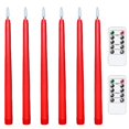 thumbnail image 1 of 6Pcs LED Flameless Flickering Warm Light Taper Candles with 2 Remote Control for Christmas Thanksgiving Halloween Home Wedding Decoration, 1 of 8