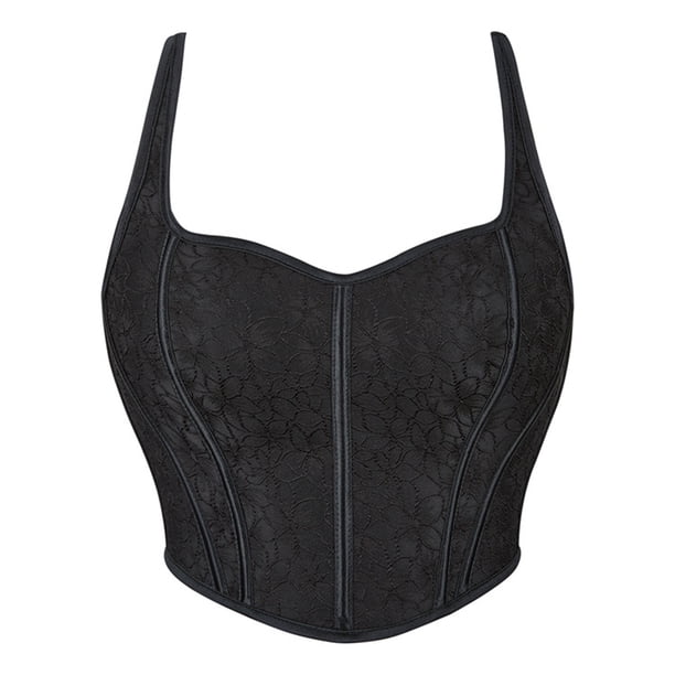 Corsé gótico de corte para mujer, ropa exterior con botones, BODYSUIT, fajas para mujer