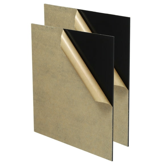 Unique Bargains Black Acrylic Sheet, 2pcs 10' x 10' Square Panel Mirror Face 1/8 Inch Thick Glass Board